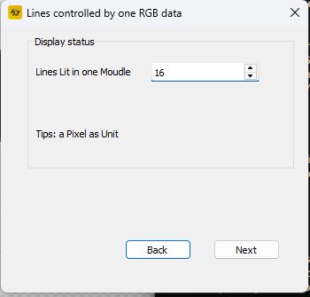 Lines controlled by one RGB data