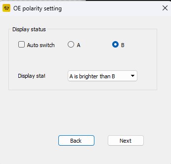 OE polarity setting